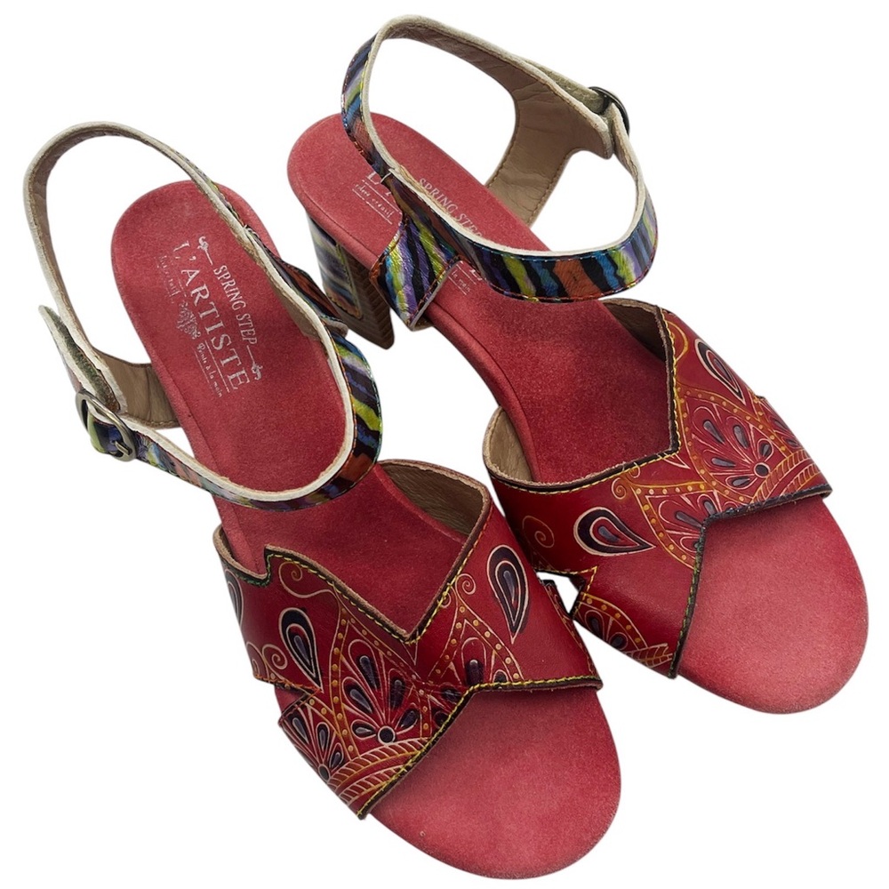 L'ARTISTE Spring Step 40 /US 9.5 - Civika Butterfly Sandal Artistry Psychedelics